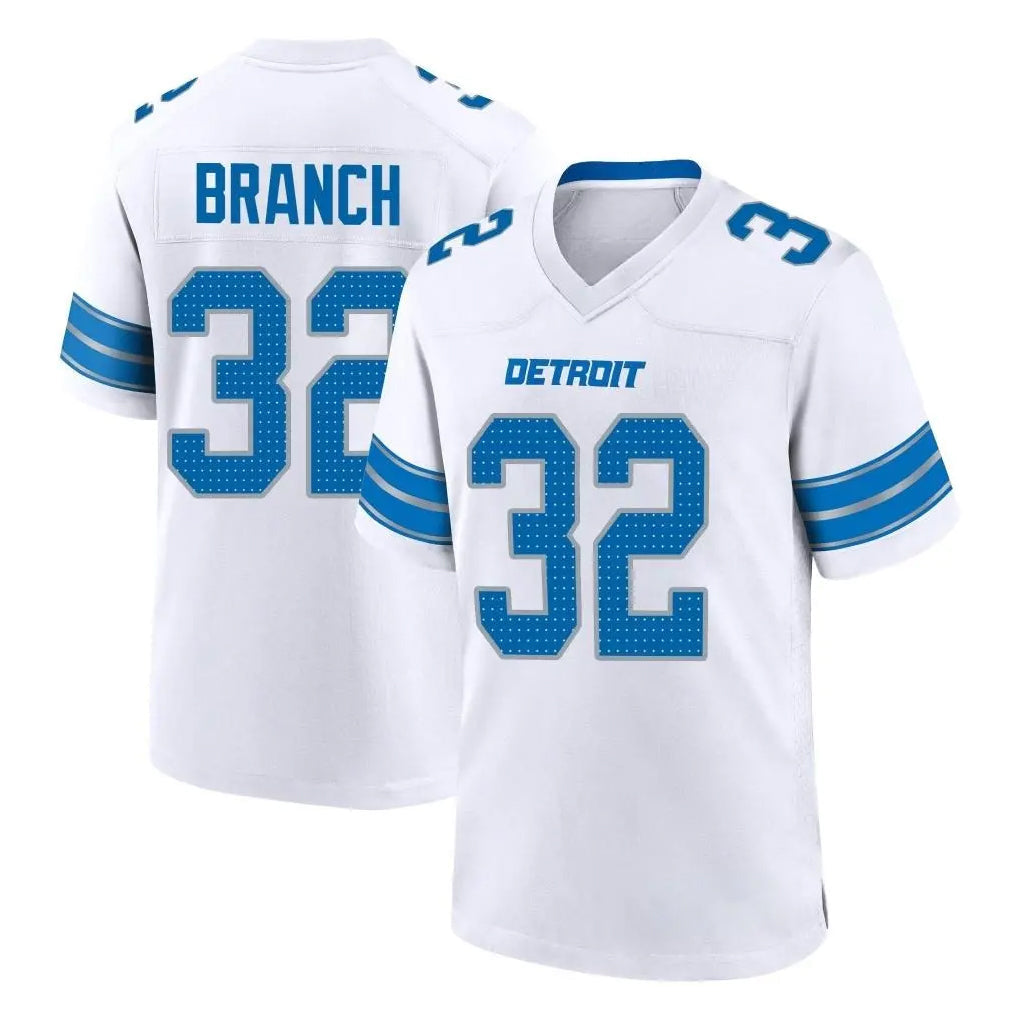Davalo D.Lions #32 Brian Branch Player White Alternate Home Game Stitched Jerseys