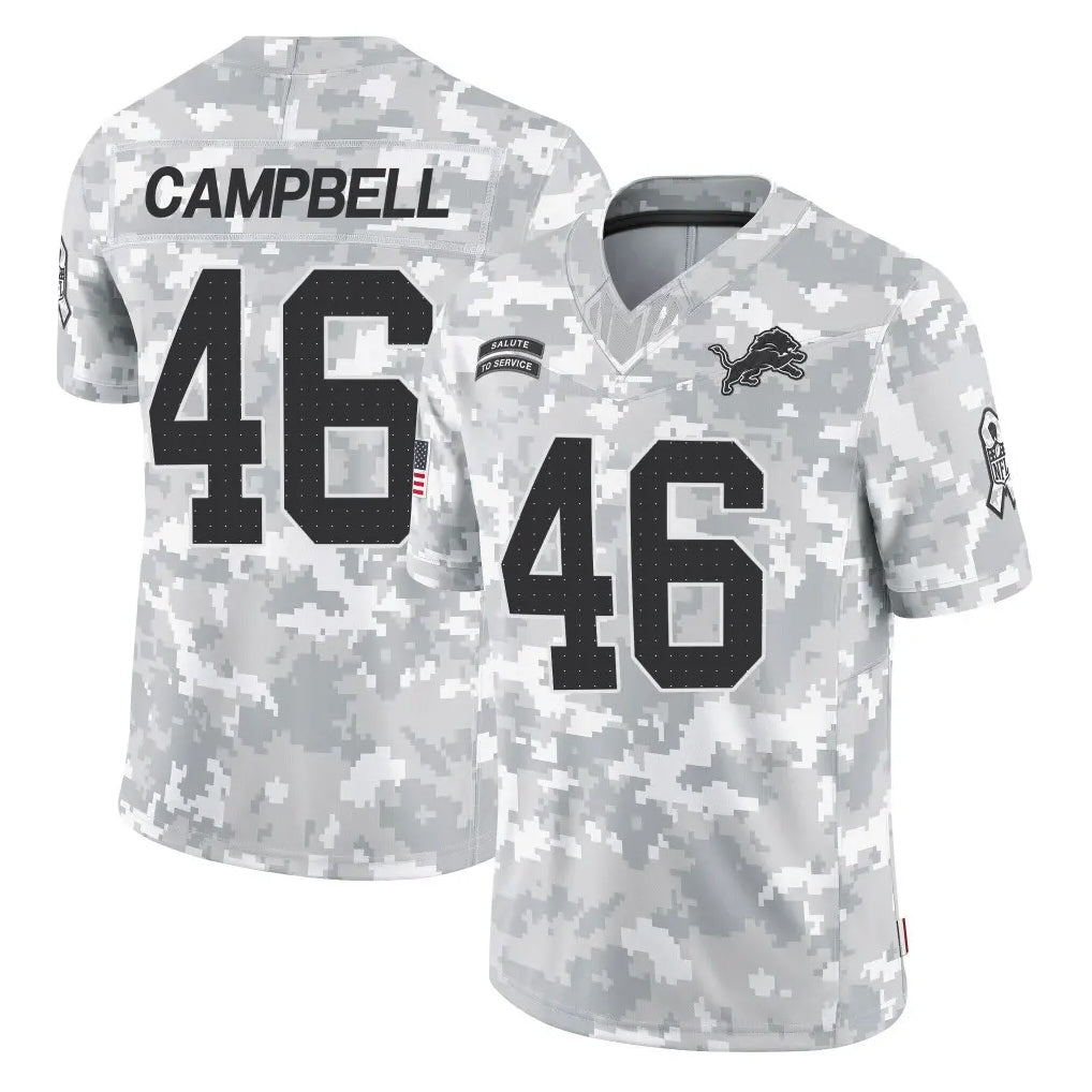 Davalo D.Lions #46 Jack Campbell Player Arctic Camo Salute To Service Limited Stitched Jerseys