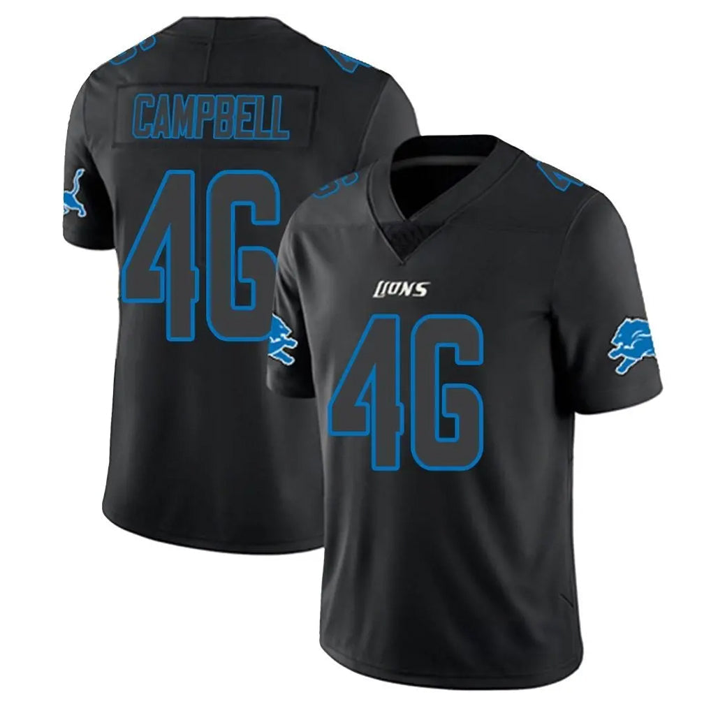 Davalo D.Lions #46 Jack Campbell Player Black Impact Limited Home Game Stitched Jerseys