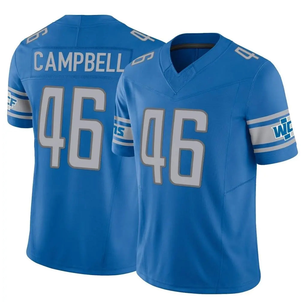 Davalo D.Lions #46 Jack Campbell Player Blue Vapor F.U.S.E. Limited Home Game Stitched Jerseys