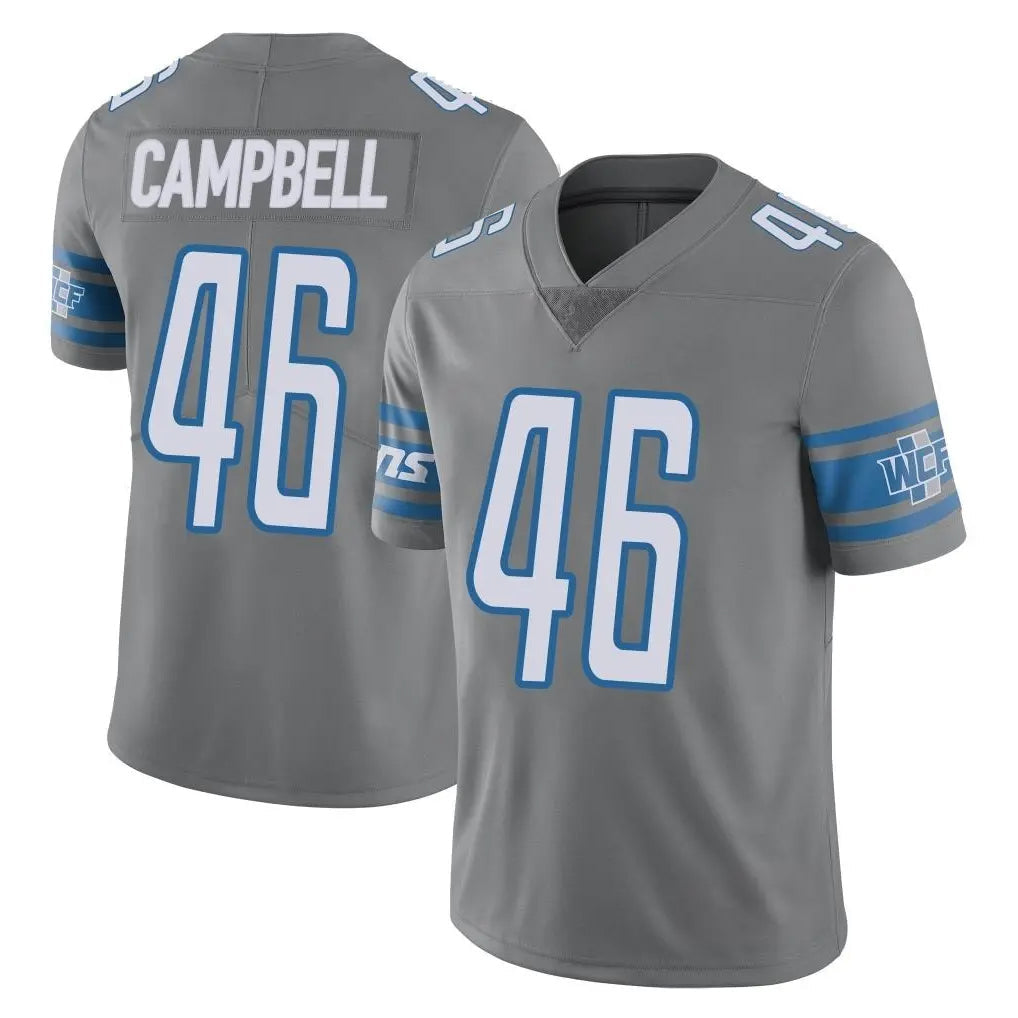 Davalo D.Lions #46 Jack Campbell Player Gray Vapor Untouchable Limited Home Game Stitched Jerseys