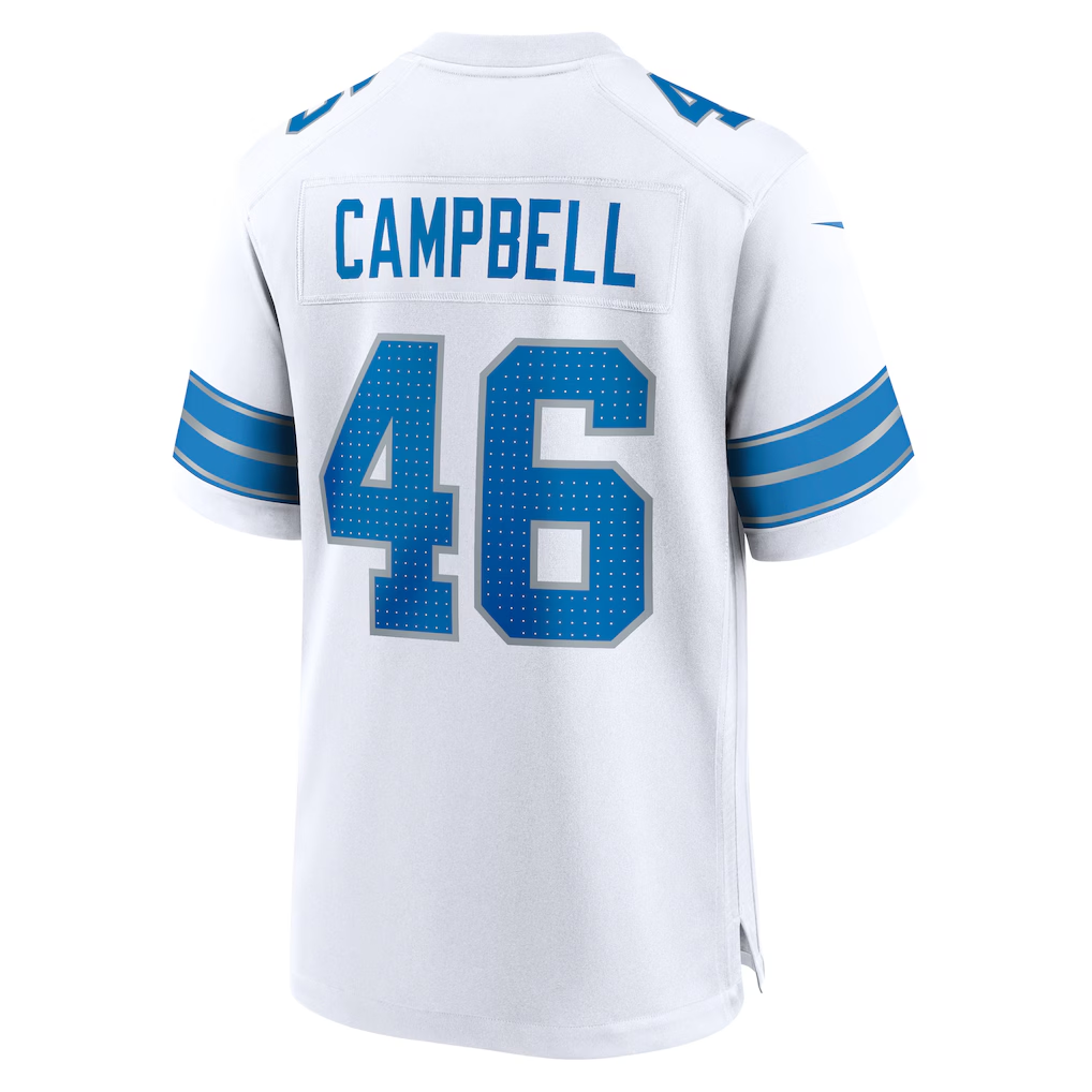 Davalo D.Lions #46 Jack Campbell White White Game Stitched Jerseys