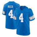Davalo D.Lions #4 D.J. Reed Player Blue Alternate Home Game Stitched Jerseys