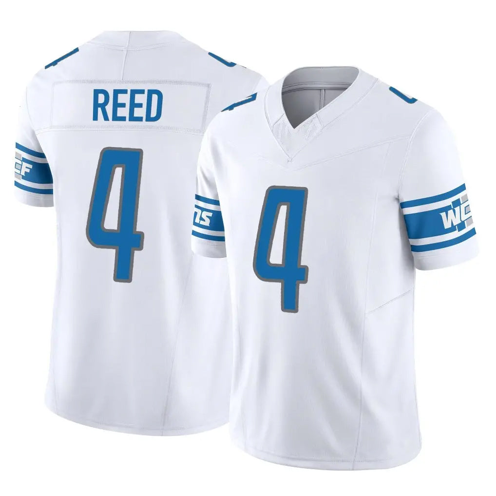Davalo D.Lions #4 D.J. Reed Player White Vapor F.U.S.E. Limited Home Game Stitched Jerseys