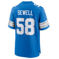Davalo D.Lions #58 Penei Sewell Blue Game Jersey American Stitched Jerseys