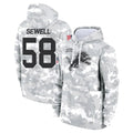 Davalo D.Lions #58 Penei Sewell Player Arctic Camo Salute to Service Hoodies Limited Game Stitched Jerseys