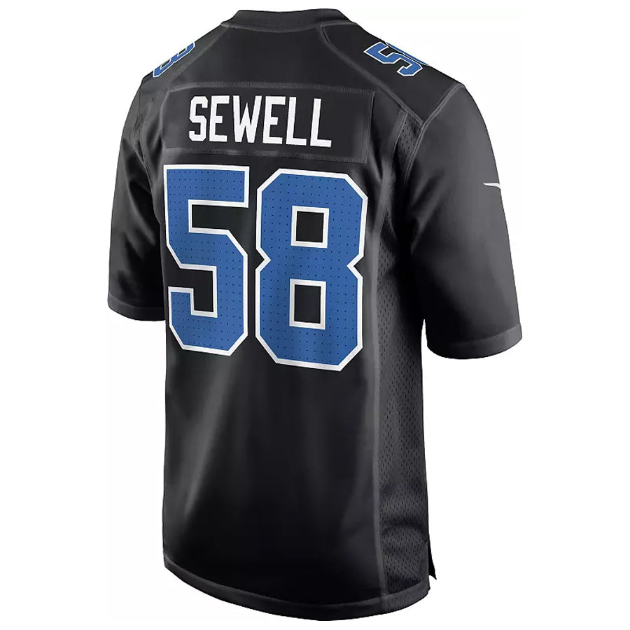 Davalo D.Lions #58 Penei Sewell Player Black Fashion Game Stitched Jerseys