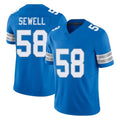 Davalo D.Lions #58 Penei Sewell Player Blue Limited Vapor F.U.S.E. Alternate Home Game Stitched Jerseys
