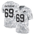 Davalo D.Lions #69 Tate Ratledge Player Arctic Camo Salute To Service Limited Stitched Jerseys