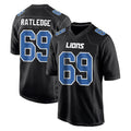 Davalo D.Lions #69 Tate Ratledge Player Black Fashion Home Game Stitched Jerseys