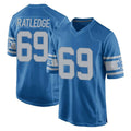Davalo D.Lions #69 Tate Ratledge Player Blue Vapor Untouchable Throwback Game Stitched Jerseys