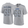 Davalo D.Lions #69 Tate Ratledge Player Gray Atmosphere Fashion Home Game Stitched Jerseys
