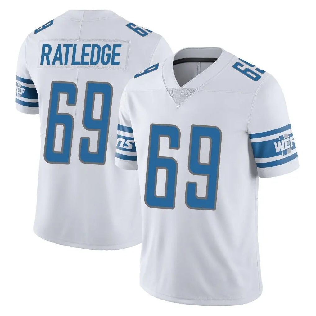 Davalo D.Lions #69 Tate Ratledge Player White Limited Vapor Untouchable Home Game Stitched Jerseys