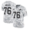 Davalo D.Lions #76 Blake Miller Player Arctic Camo Salute To Service Limited Stitched Jerseys