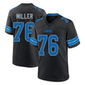Davalo D.Lions #76 Blake Miller Player Black Alternate Home Game Stitched Jerseys