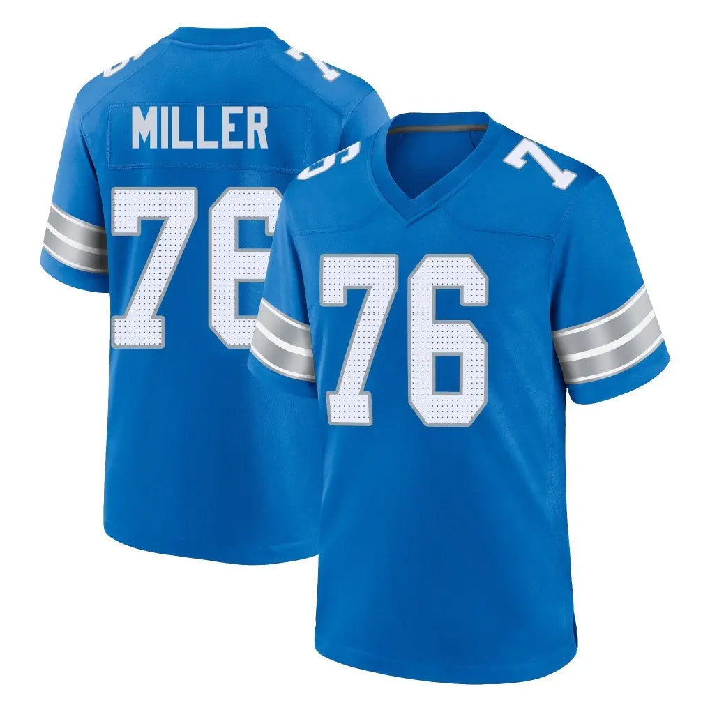 Davalo D.Lions #76 Blake Miller Player Blue Alternate Home Game Stitched Jerseys