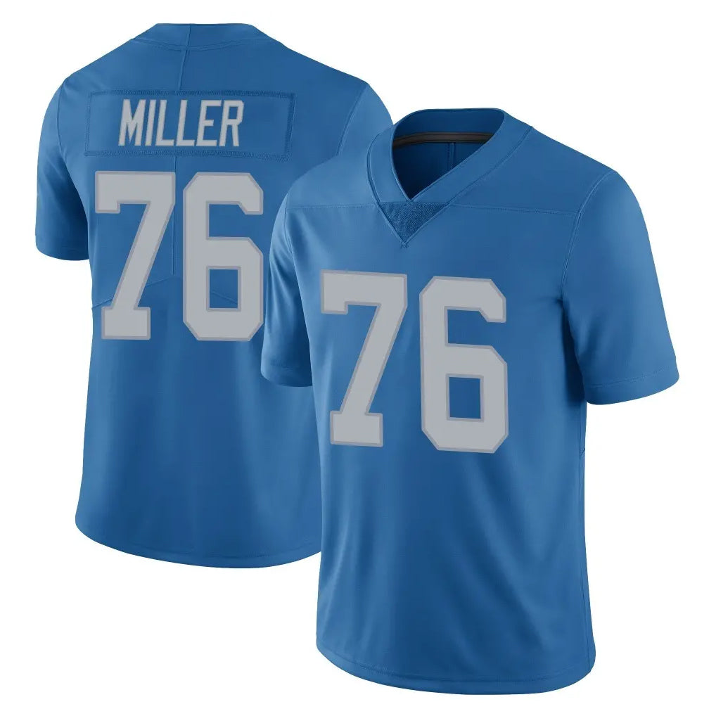 Davalo D.Lions #76 Blake Miller Player Blue Limited Throwback Vapor Untouchable Stitched Jerseys