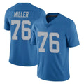 Davalo D.Lions #76 Blake Miller Player Blue Limited Throwback Vapor Untouchable Stitched Jerseys