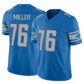 Davalo D.Lions #76 Blake Miller Player Blue Vapor F.U.S.E. Limited Home Game Stitched Jerseys