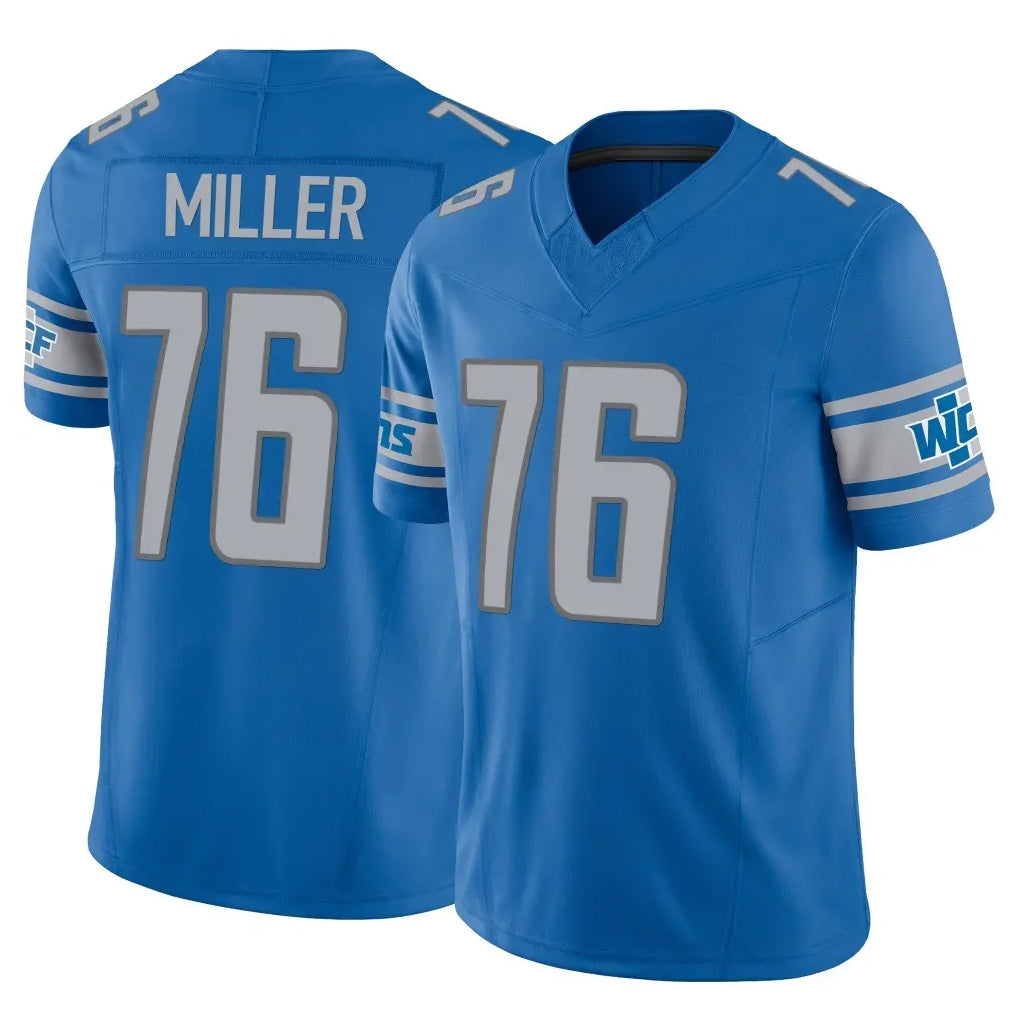 Davalo D.Lions #76 Blake Miller Player Blue Vapor F.U.S.E. Limited Home Game Stitched Jerseys