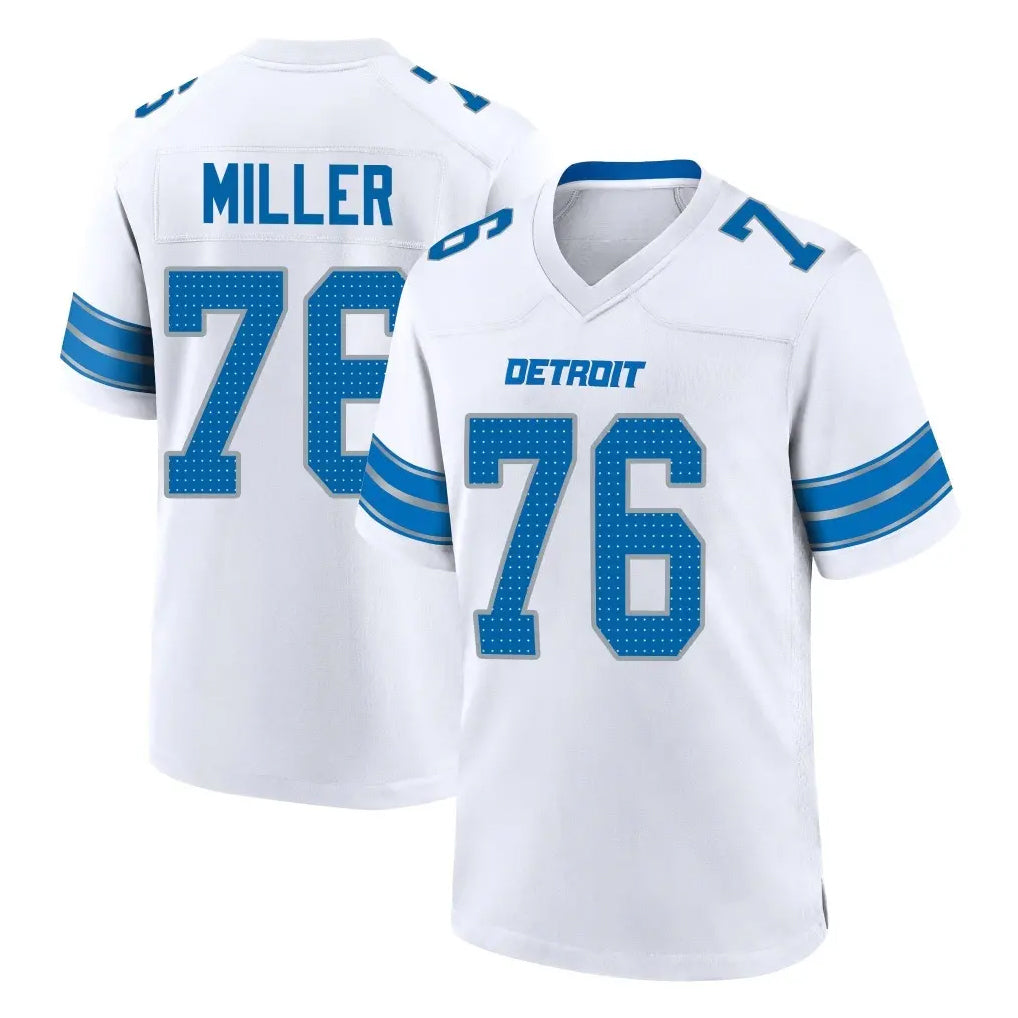 Davalo D.Lions #76 Blake Miller Player White Alternate Home Game Stitched Jerseys