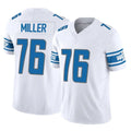 Davalo D.Lions #76 Blake Miller Player White Vapor F.U.S.E. Limited Home Game Stitched Jerseys