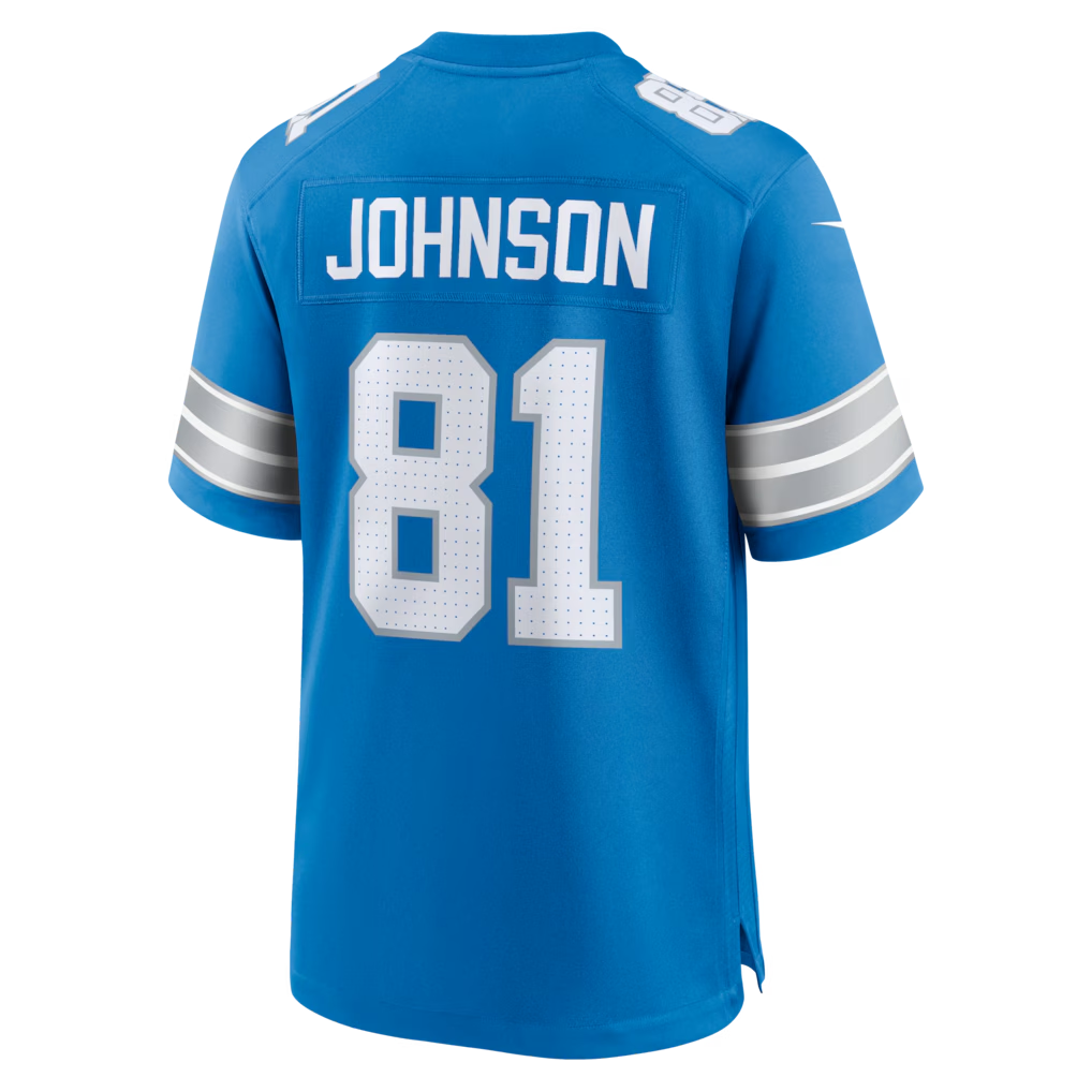 Davalo D.Lions #81 Calvin Johnson Blue Team Retired Game Stitched Jerseys
