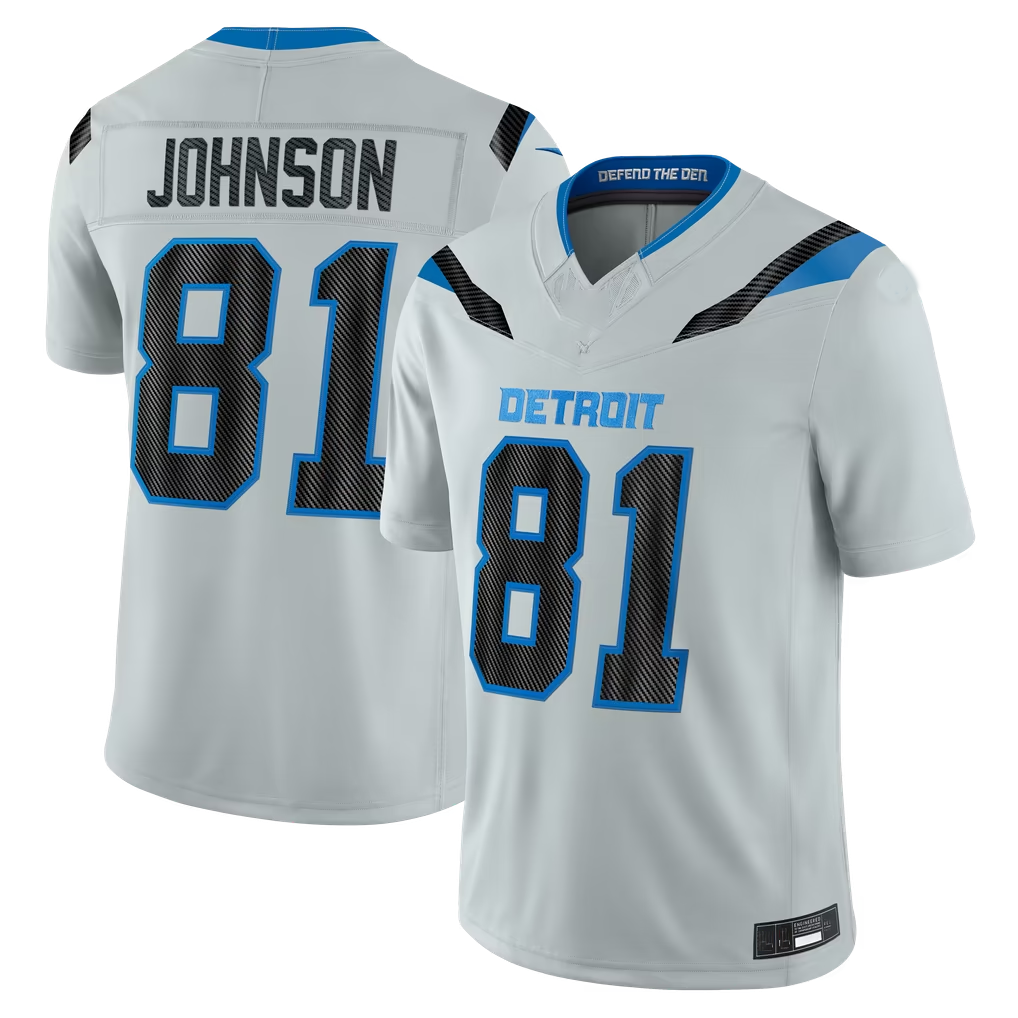 Davalo D.Lions #81 Calvin Johnson Silver 2026 Rivalries Collection Limited Stitched Jerseys