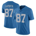 Davalo D.Lions #87 Sam LaPorta Player Blue Limited Throwback Vapor Untouchable Stitched Jerseys