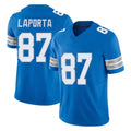 Davalo D.Lions #87 Sam LaPorta Player Blue Limited Vapor F.U.S.E. Alternate Home Game Stitched Jerseys