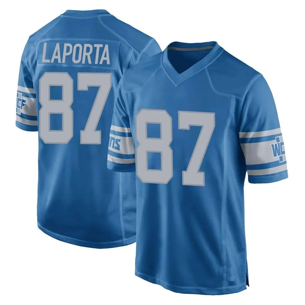 Davalo D.Lions #87 Sam LaPorta Player Blue Vapor Untouchable Throwback Game Stitched Jerseys