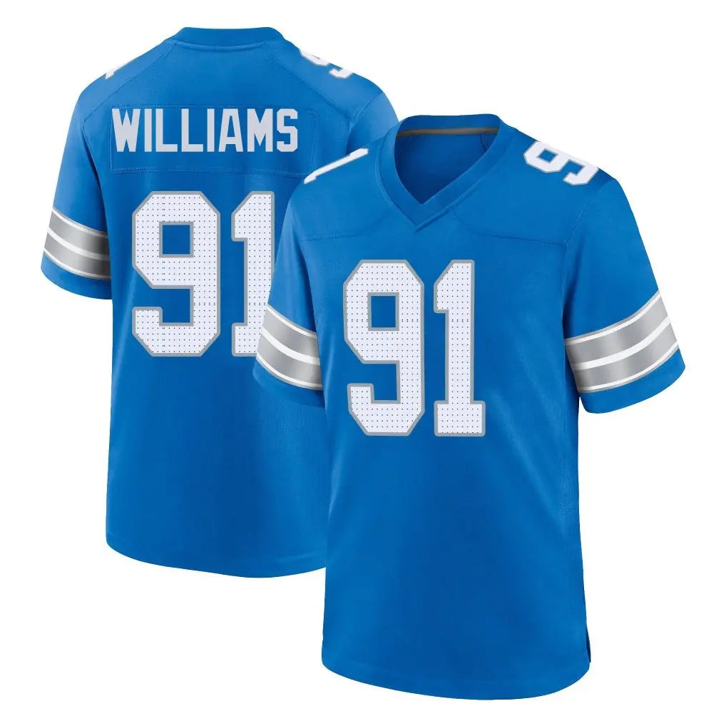 Davalo D.Lions #91 Tyleik Williams Player Blue Alternate Home Game Stitched Jerseys