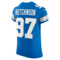 Davalo D.Lions #97 Aidan Hutchinson Blue Team Vapor F.U.S.E. Elite Stitched Jerseys