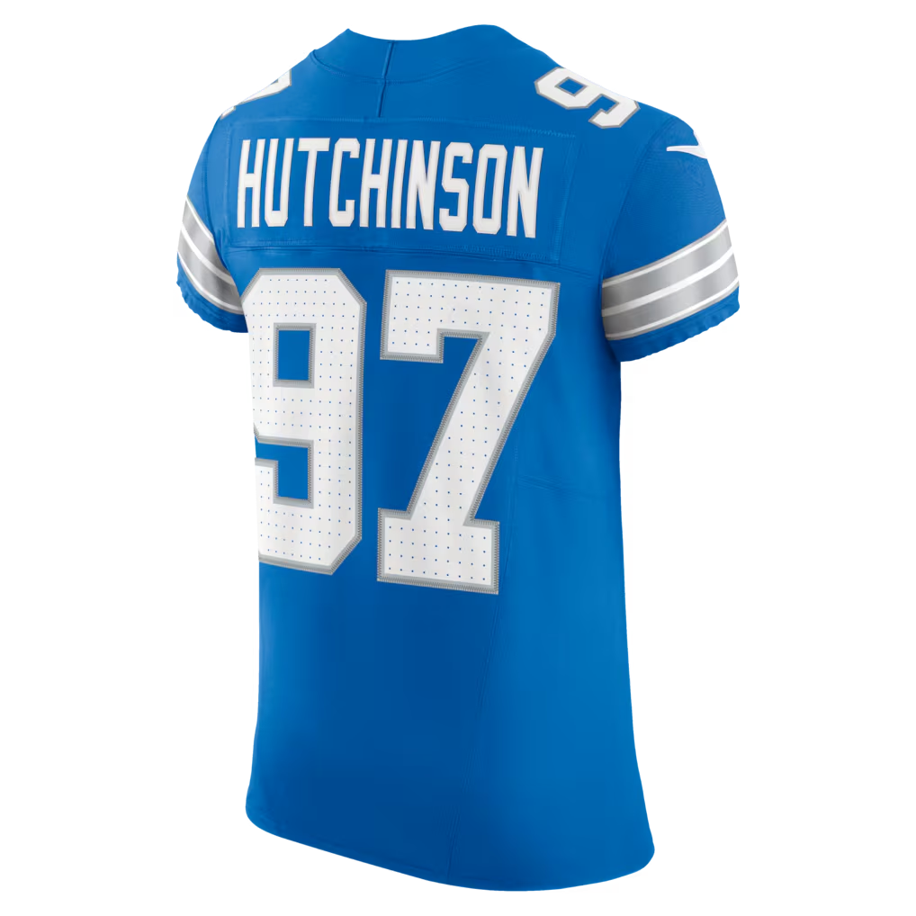 Davalo D.Lions #97 Aidan Hutchinson Blue Team Vapor F.U.S.E. Elite Stitched Jerseys
