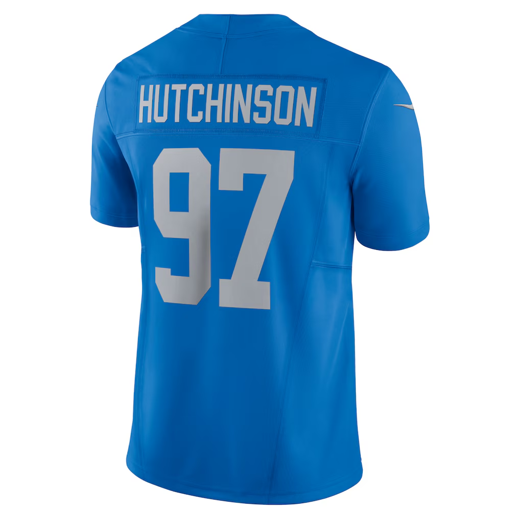 Davalo D.Lions #97 Aidan Hutchinson Blue Vapor F.U.S.E. Alternate Limited Stitched Jerseys