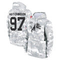 Davalo D.Lions #97 Aidan Hutchinson Player Arctic Camo Salute to Service Hoodies Limited Game Stitched Jerseys