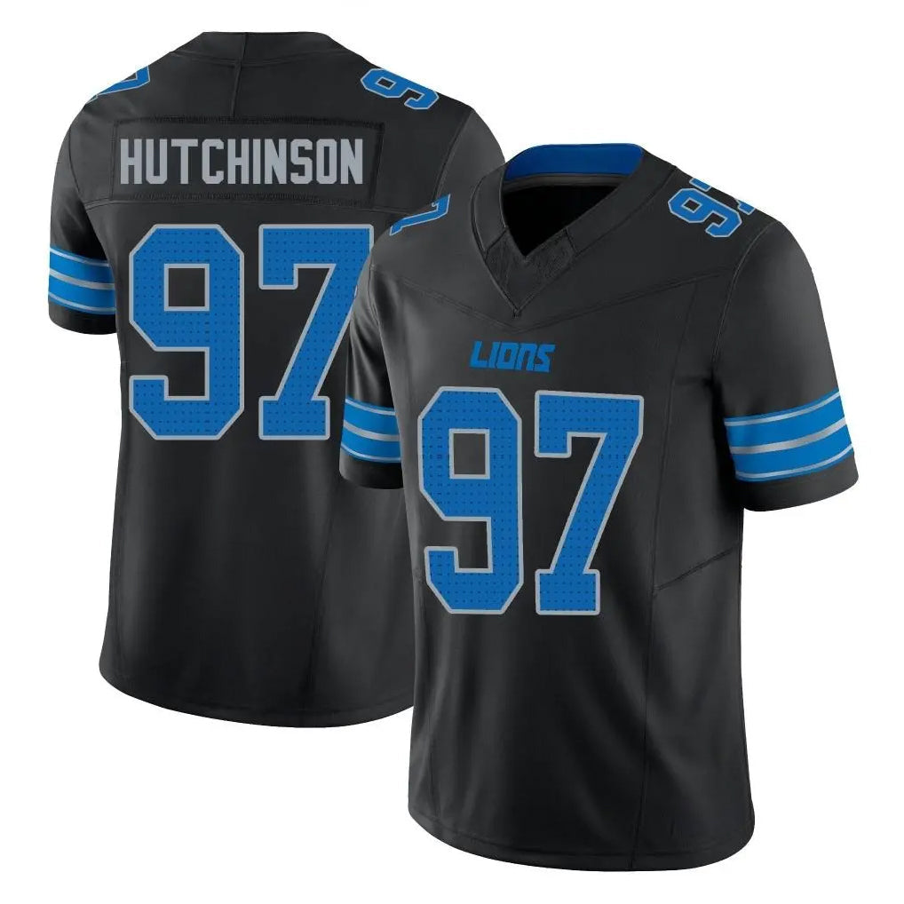 Davalo D.Lions #97 Aidan Hutchinson Player Black Alternate Vapor F.U.S.E. Limited Home Game Stitched Jerseys