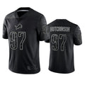 Davalo D.Lions #97 Aidan Hutchinson Player Black REFLECTIVE Limited Stitched Jerseys