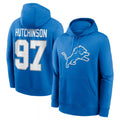 Davalo D.Lions #97 Aidan Hutchinson Player Blue Salute to Service Pullover Hoodies Limited Stitched Jerseys