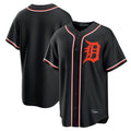 Davalo D.Tigers Black Fashion Out Home Game Blank Player Stitched Jerseys