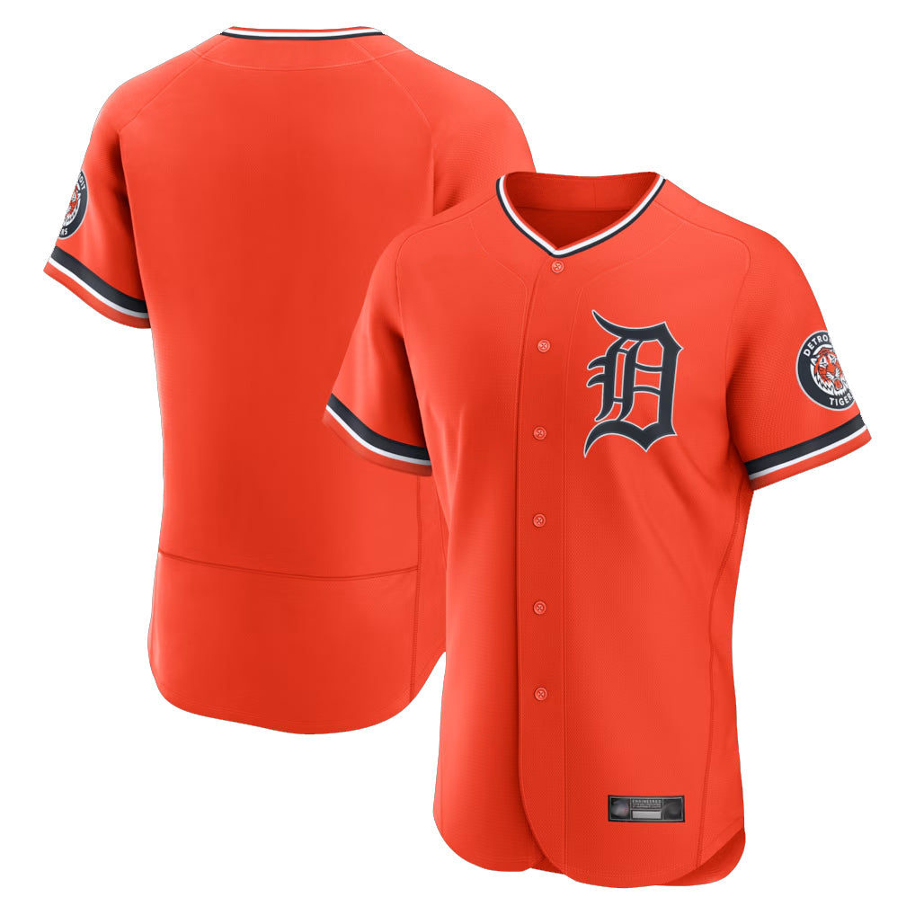 Davalo D.Tigers Orange Limited Elite Home Blank Player Stitched Jerseys