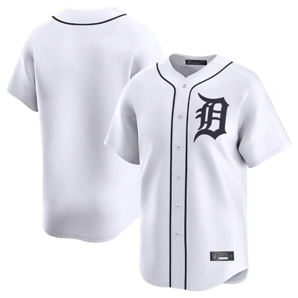 Davalo D.Tigers White Home Limited Blank Player Stitched Jerseys