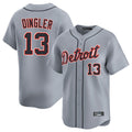 Davalo D.Tigers #13 Dillon Dingler Player Gray Home Limited Stitched Jerseys