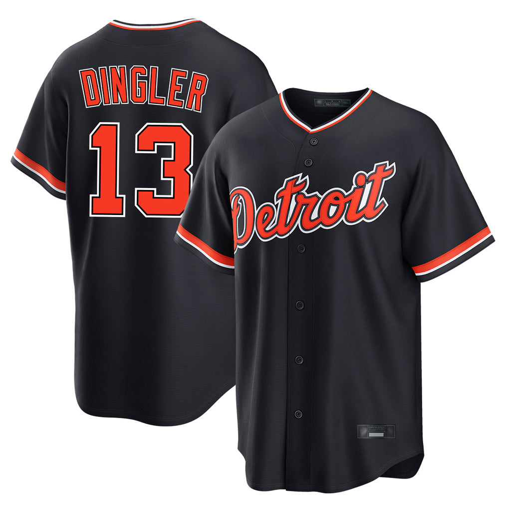 Davalo D.Tigers #13 Dillon Dingler Player Navy Home Game Stitched Jerseys