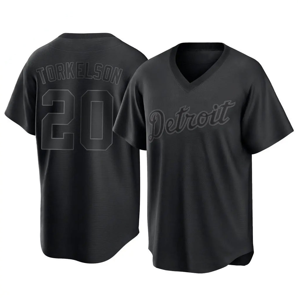 Davalo D.Tigers #20 Spencer Torkelson Player Black T-shirt Home Game Stitched Jerseys
