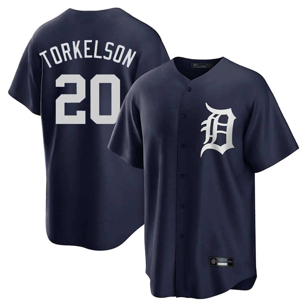Davalo D.Tigers #20 Spencer Torkelson Player Navy Game Home Stitched Jerseys