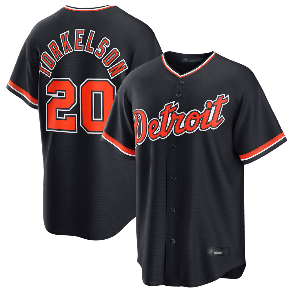 Davalo D.Tigers #20 Spencer Torkelson Player Navy Home Game Stitched Jerseys