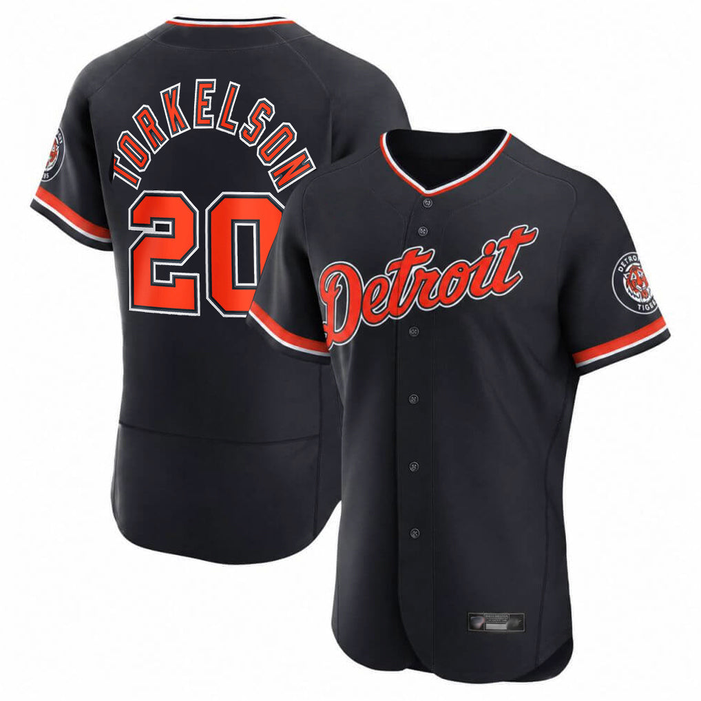 Davalo D.Tigers #20 Spencer Torkelson Player Navy Limited Elite Home Game Stitched Jerseys