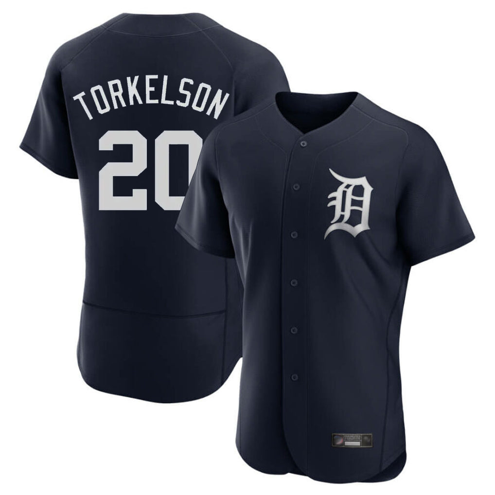 Davalo D.Tigers #20 Spencer Torkelson Player Navy Limited Elite Home Stitched Jerseys