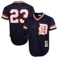 Davalo D.Tigers #23 Kirk Gibson Player Mitchell & Ness Navy 1984 Mesh Batting Practice  T-shirt Stitched Jerseys